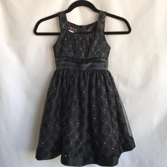 Love Other - Love black tulle and satin look girl’s dress, sz 7